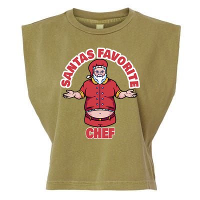 Santas Favorite Chef Funny Chef Gift Garment-Dyed Women's Muscle Tee