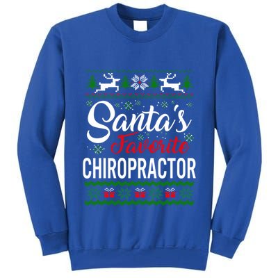 Santas Favorite Chiropractor Christmas Ugly Family Cute Gift Tall Sweatshirt