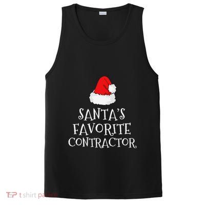 SantaS Favorite Contractor Christmas Hat Funny Xmas PosiCharge Competitor Tank