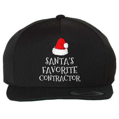 SantaS Favorite Contractor Christmas Hat Funny Xmas Wool Snapback Cap