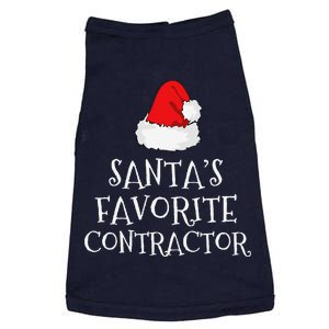 SantaS Favorite Contractor Christmas Hat Funny Xmas Doggie Tank