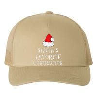 SantaS Favorite Contractor Christmas Hat Funny Xmas Yupoong Adult 5-Panel Trucker Hat