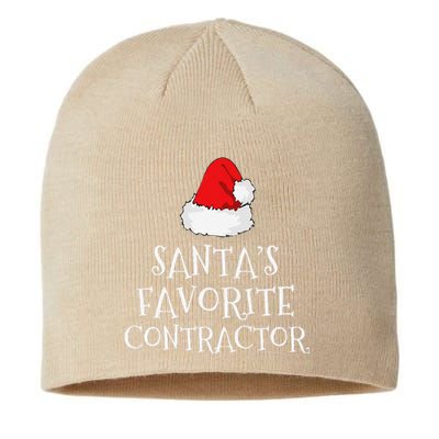 SantaS Favorite Contractor Christmas Hat Funny Xmas Sustainable Beanie