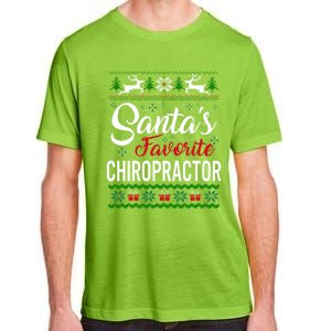 Santas Favorite Chiropractor Christmas Ugly Family Gift Adult ChromaSoft Performance T-Shirt