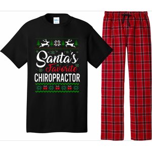 Santas Favorite Chiropractor Christmas Ugly Family Gift Pajama Set