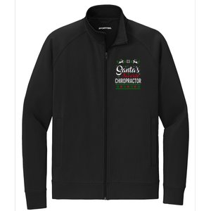 Santas Favorite Chiropractor Christmas Ugly Family Gift Stretch Full-Zip Cadet Jacket