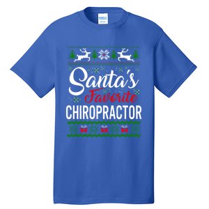 Santas Favorite Chiropractor Christmas Ugly Family Gift Tall T-Shirt