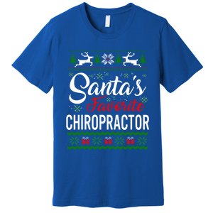 Santas Favorite Chiropractor Christmas Ugly Family Gift Premium T-Shirt