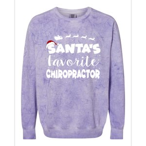 SantaS Favorite Chiropractor Christmas Gift Colorblast Crewneck Sweatshirt