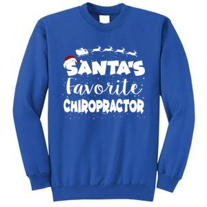 SantaS Favorite Chiropractor Christmas Gift Tall Sweatshirt