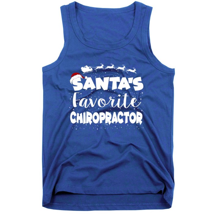 SantaS Favorite Chiropractor Christmas Gift Tank Top