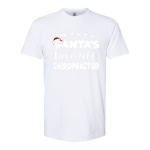 SantaS Favorite Chiropractor Christmas Gift Softstyle CVC T-Shirt