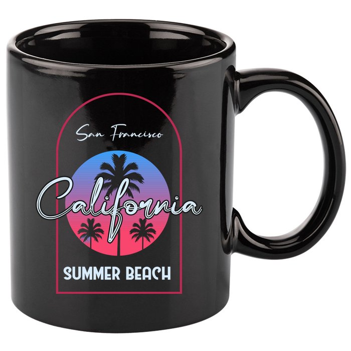 San Francisco California Summer Beach 11oz C Handle Ceramic Mug
