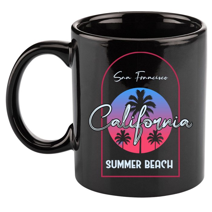San Francisco California Summer Beach 11oz C Handle Ceramic Mug
