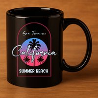 San Francisco California Summer Beach 11oz C Handle Ceramic Mug