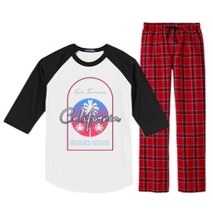 San Francisco California Summer Beach Raglan Sleeve Pajama Set