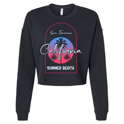 San Francisco California Summer Beach Cropped Pullover Crew