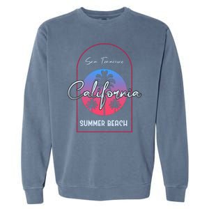 San Francisco California Summer Beach Garment-Dyed Sweatshirt