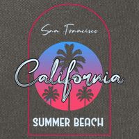 San Francisco California Summer Beach Cotton Canvas Backpack