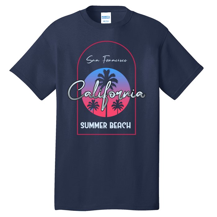 San Francisco California Summer Beach Tall T-Shirt