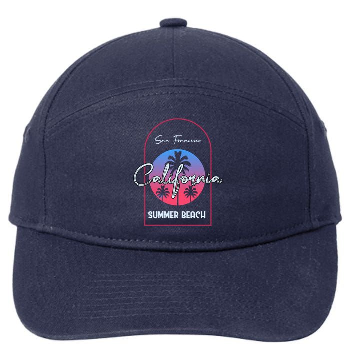 San Francisco California Summer Beach 7-Panel Snapback Hat