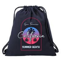 San Francisco California Summer Beach Drawstring Bag