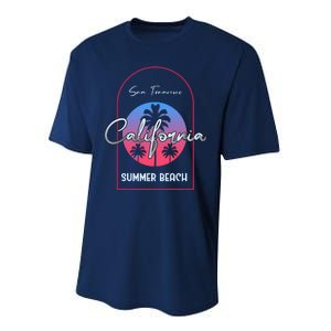 San Francisco California Summer Beach Performance Sprint T-Shirt