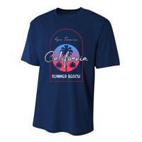 San Francisco California Summer Beach Performance Sprint T-Shirt