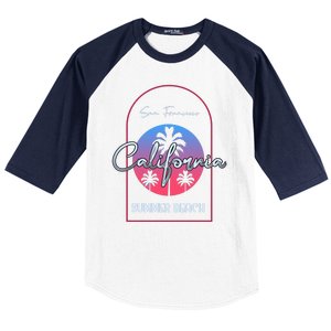 San Francisco California Summer Beach Baseball Sleeve Shirt