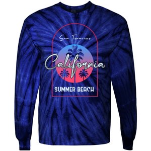 San Francisco California Summer Beach Tie-Dye Long Sleeve Shirt