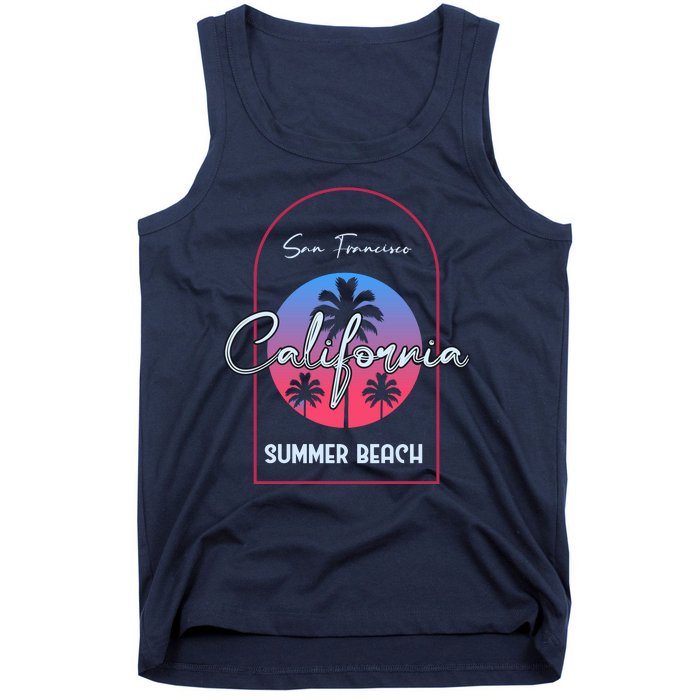 San Francisco California Summer Beach Tank Top