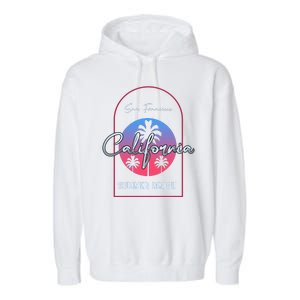 San Francisco California Summer Beach Garment-Dyed Fleece Hoodie