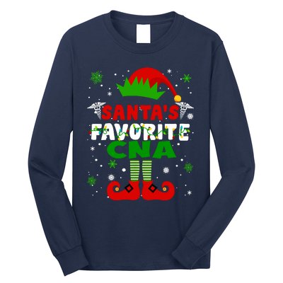 SantaS Favorite Cna Funny Christmas Gifts Long Sleeve Shirt