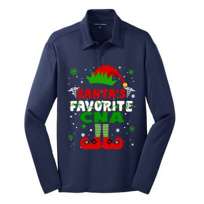 SantaS Favorite Cna Funny Christmas Gifts Silk Touch Performance Long Sleeve Polo