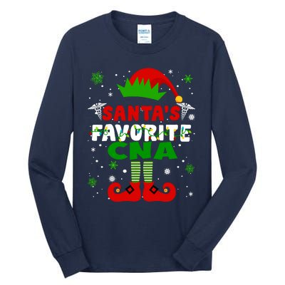 SantaS Favorite Cna Funny Christmas Gifts Tall Long Sleeve T-Shirt