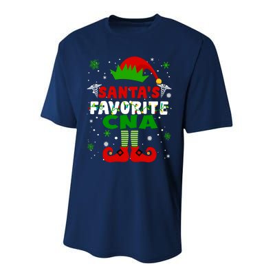 SantaS Favorite Cna Funny Christmas Gifts Performance Sprint T-Shirt