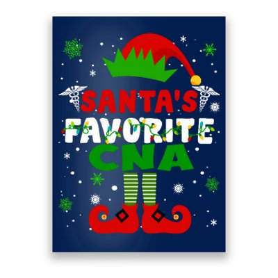 SantaS Favorite Cna Funny Christmas Gifts Poster