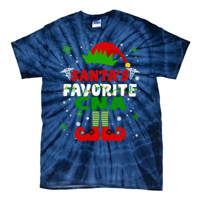 SantaS Favorite Cna Funny Christmas Gifts Tie-Dye T-Shirt