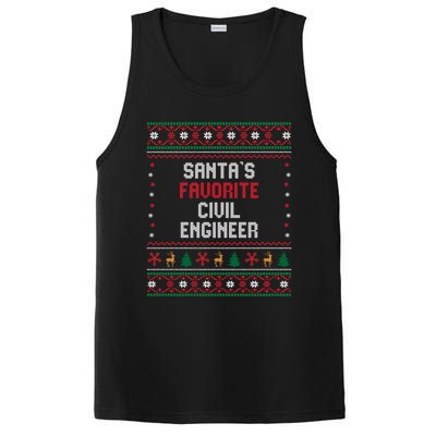 Santas Favorite Civil Engineer Gift Funny Chritsmas Pajama Cute Gift PosiCharge Competitor Tank