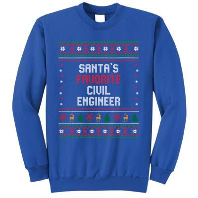 Santas Favorite Civil Engineer Gift Funny Chritsmas Pajama Cute Gift Sweatshirt