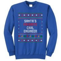 Santas Favorite Civil Engineer Gift Funny Chritsmas Pajama Cute Gift Tall Sweatshirt