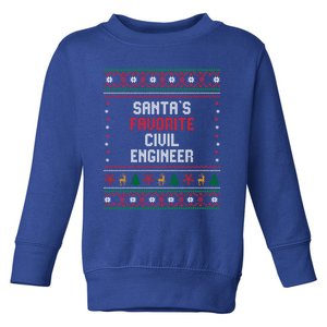 Santas Favorite Civil Engineer Gift Funny Chritsmas Pajama Cute Gift Toddler Sweatshirt