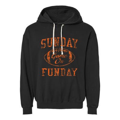 Sunday Funday Cleveland Football Retro Garment-Dyed Fleece Hoodie