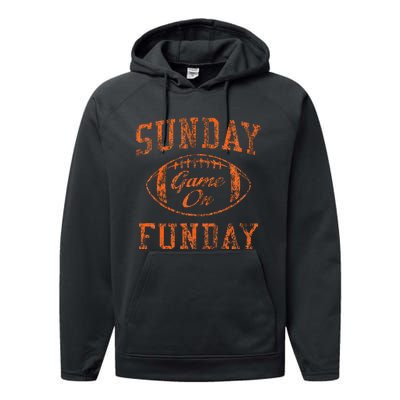 Sunday Funday Cleveland Football Retro Performance Fleece Hoodie