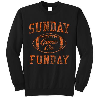 Sunday Funday Cleveland Football Retro Tall Sweatshirt