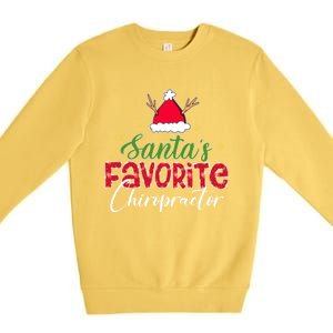 SantaS Favorite Chiropractor Christmas Gift Premium Crewneck Sweatshirt