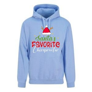 SantaS Favorite Chiropractor Christmas Gift Unisex Surf Hoodie