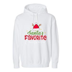 SantaS Favorite Chiropractor Christmas Gift Garment-Dyed Fleece Hoodie