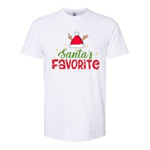 SantaS Favorite Chiropractor Christmas Gift Softstyle CVC T-Shirt