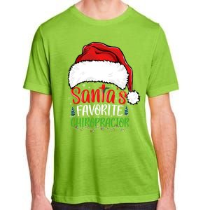 SantaS Favorite Chiropractor Funny Christmas Chiropractor Gift Adult ChromaSoft Performance T-Shirt